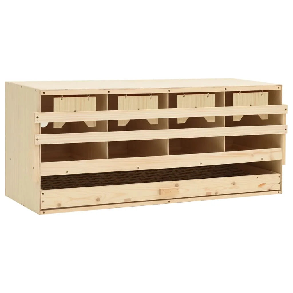 Chicken Laying Nest 4 Compartments Pine Wood Nesting Box 106x40x45cm Farming Supplies