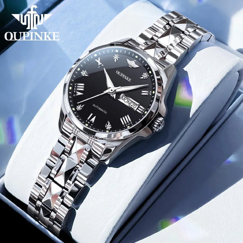 OUPINKE 3171 Fashion Ladies Watches Bracelet Set Box Automatic Mechanical Watch for Women Date Brand Original Luxury Wristwatch
