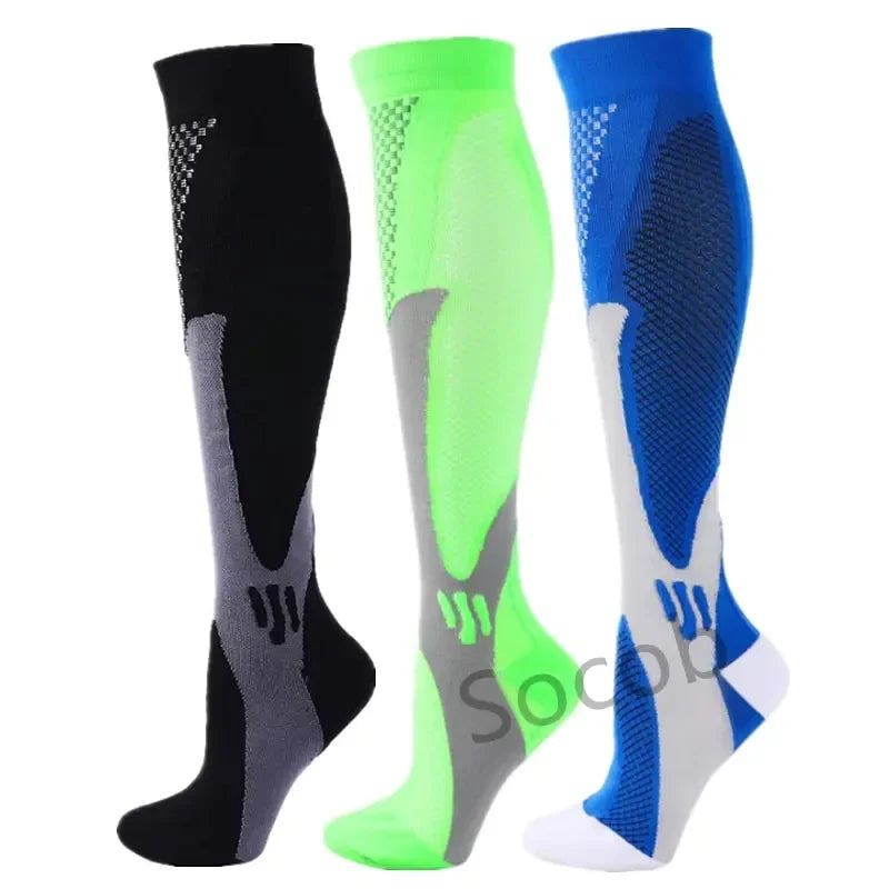 3/6/7Calf Compression Socks Men Medical Varicose Veins Diabetes Edema Sports Socks Running Football Basketball Riding Knee Socks