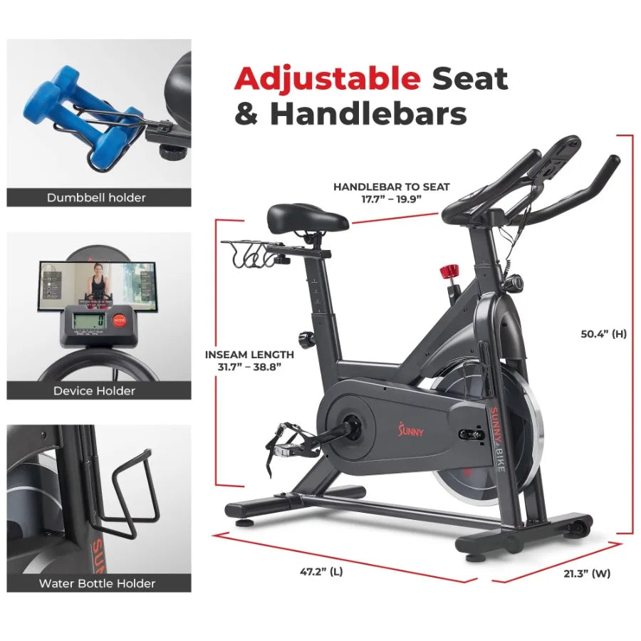 Indoor Cycling Bike with Device Mount w Smart Bluetooth