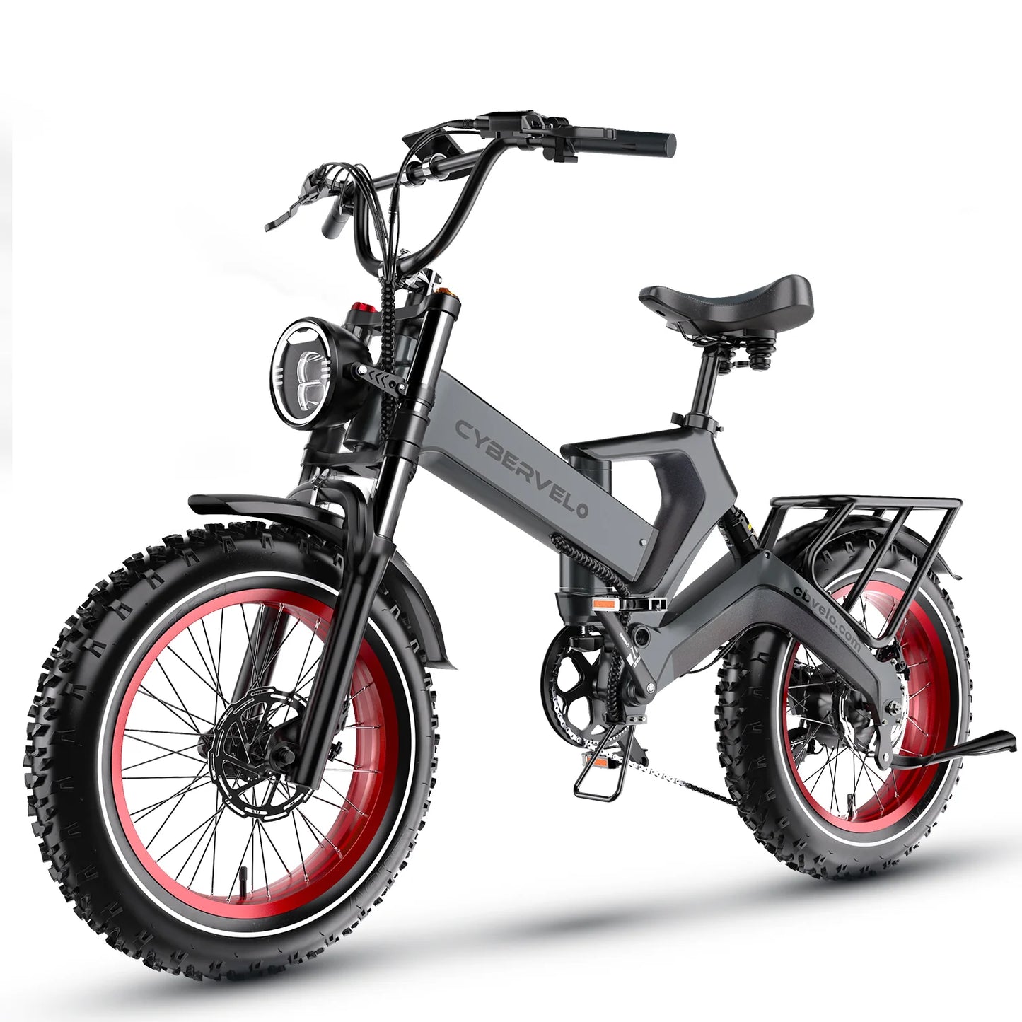 1000W(Peak 2000W)Folding Electric Bike for Adults,35MPH 100Mile,48V 25Ah Removable Battery,20" x 4.0 Fat Tire Foldable Electric