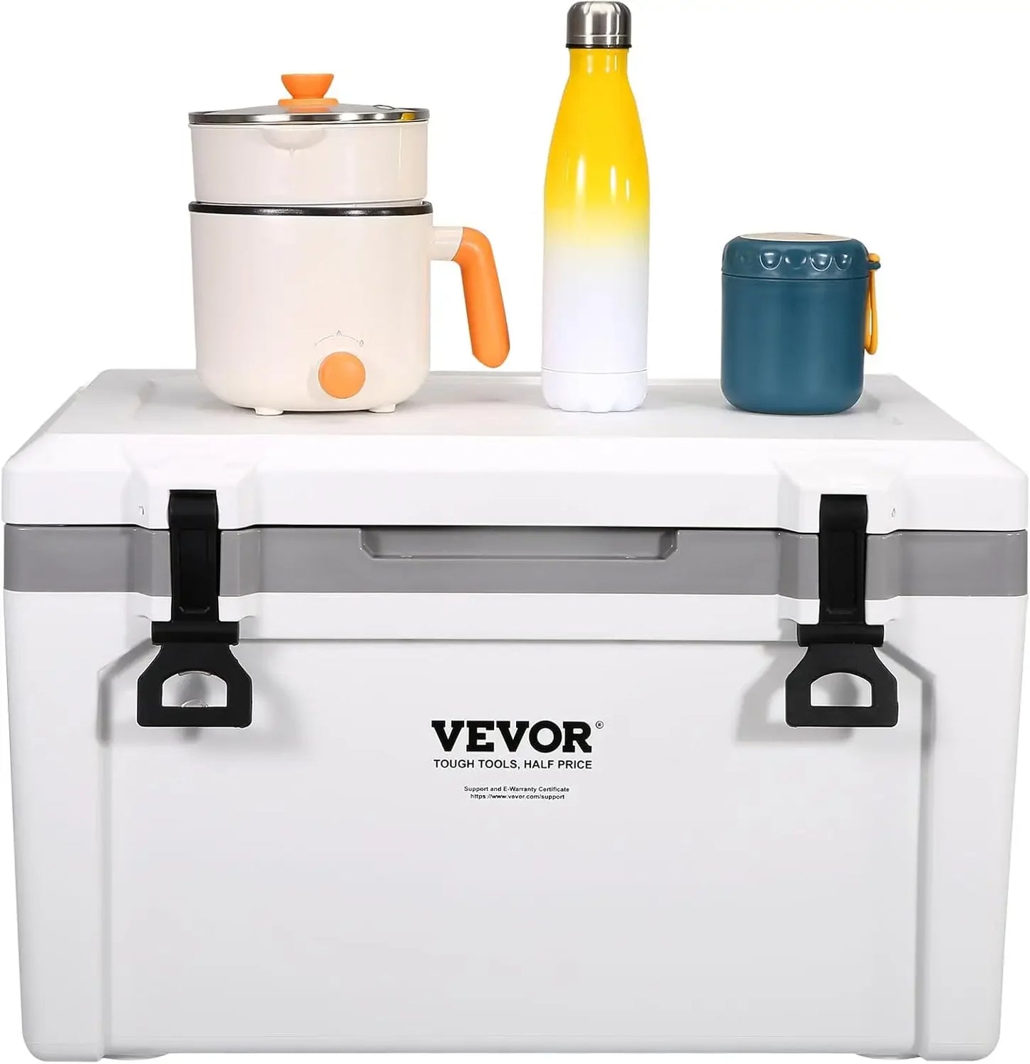 Portable Cooler,Hard Cooler with Ice Retention, Heavy-Duty Handles and Strap, Lightweight Rigid Material Insulated Portable Cool