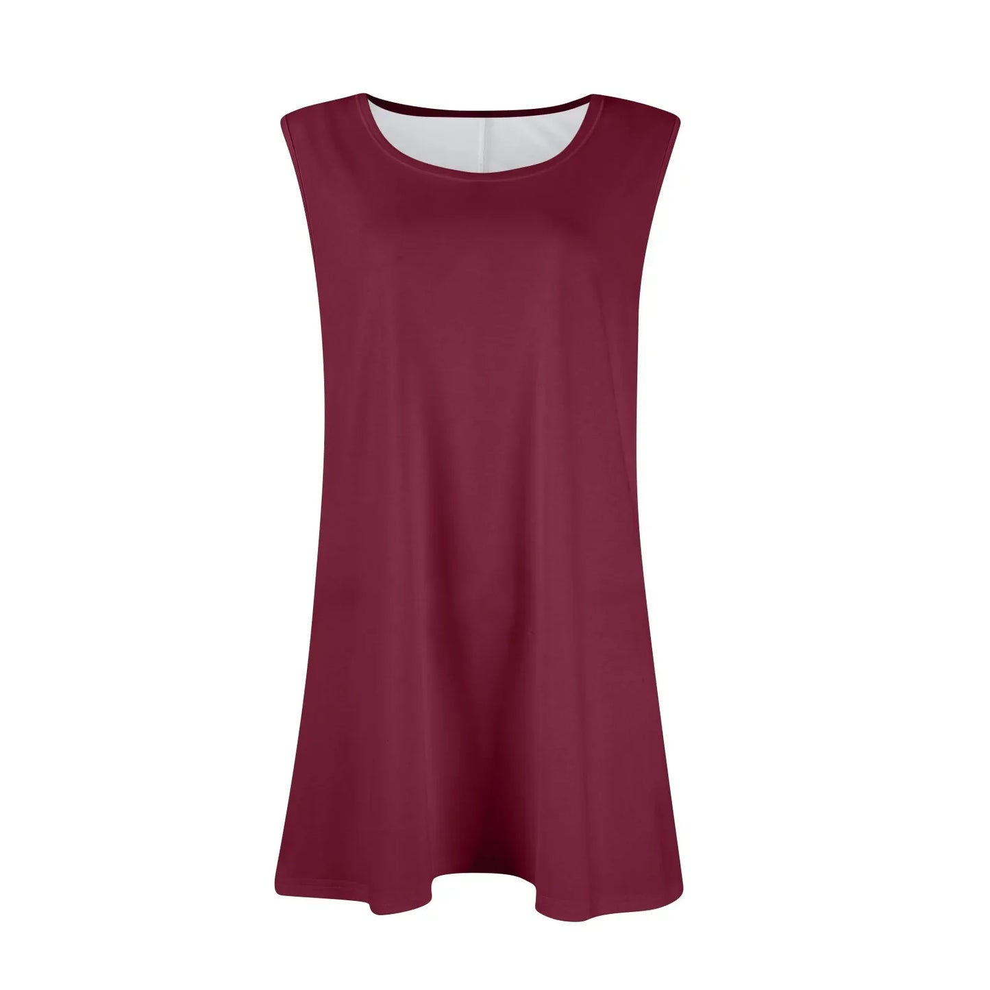 Plus Size Tanks & Camis women's fashion summer round neck sleeveless casual solid color loose pullover top plus size vest tops