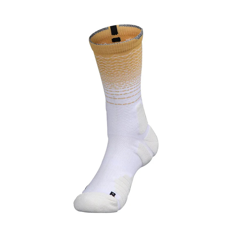 5/10/15 Practical Gradient Basketball Socks Towel Bottom High Barrel Breathable Sports Elite Men's Middle Barrel High Butt Train