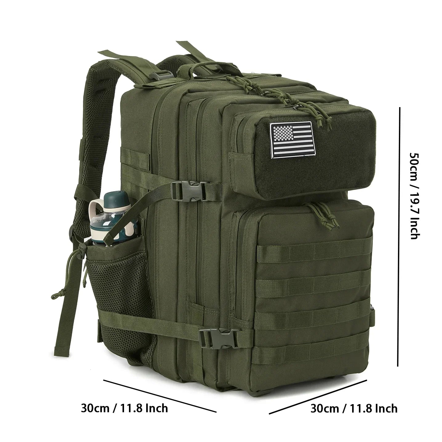 45L tactical backpack for outdoor sports hiking climbing travel with bottle holder travel backpacks camping gear for women/men