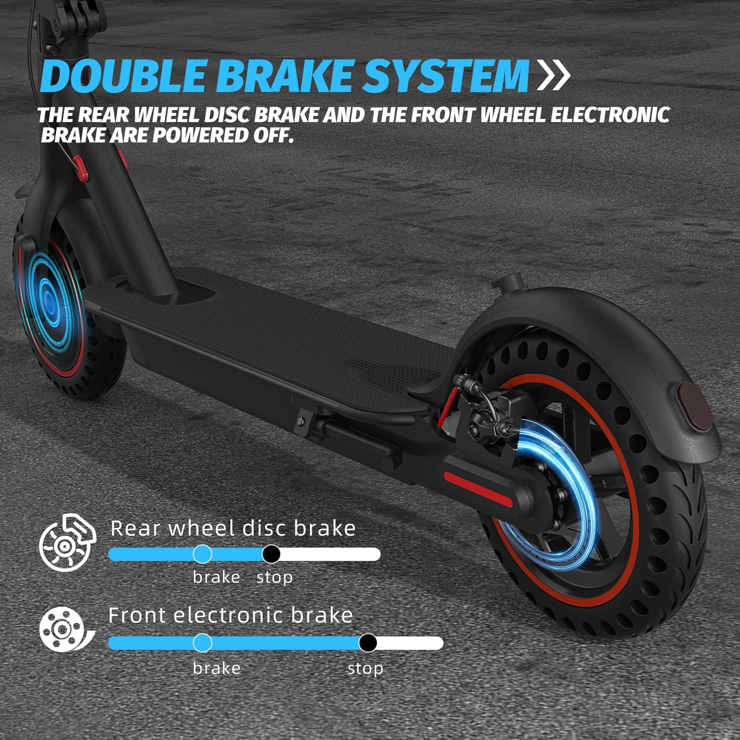 Lightweight Commuter Electric Scooter for Adults with Explosion Proof Tires Dual Brake System and APP Support