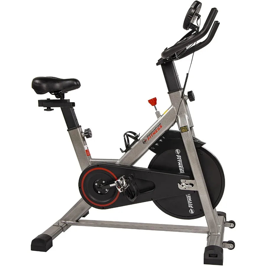 Indoor Cycling Spin Stationary Excercise Bike with Ipad Mount and Comfortable Seat Cushion