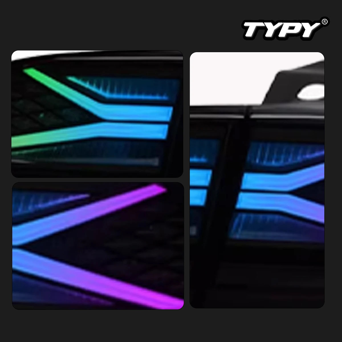 TYPY Car Lights For Tesla Model 3/Y RGB 2019-2022 Taillight LED Projetor Tail Lamp Daytime Running Light Automotive Accessories