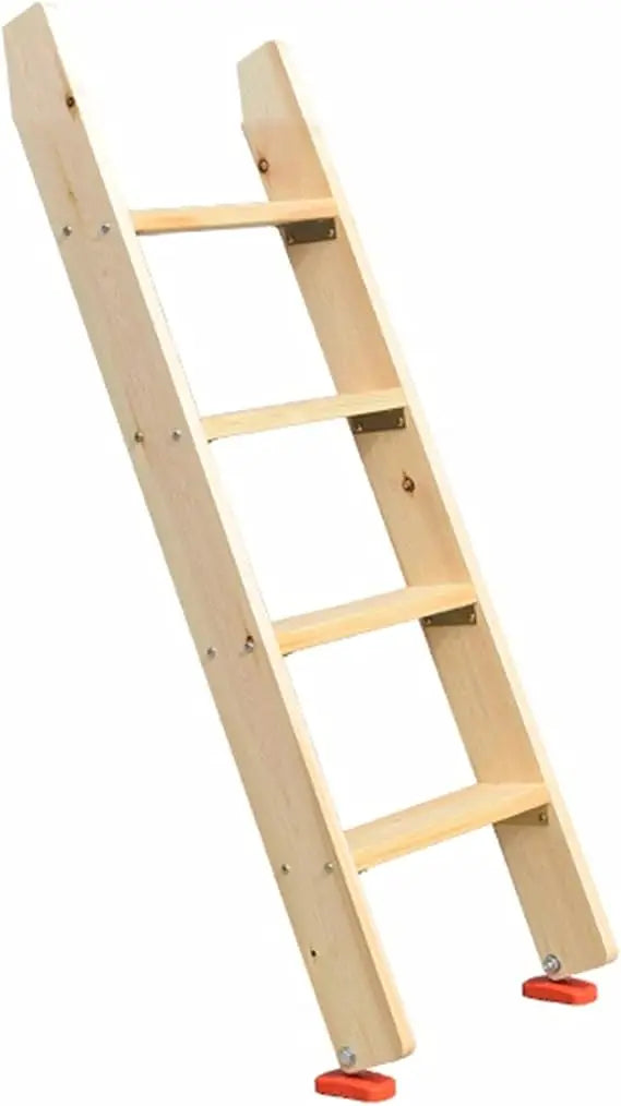 Bunk Bed Ladder 3 Step/4 Step/5 Step Bunk Bed Ladder for Heavy Duty People, Wooden Loft Bed Ladders with Hooks Bracket and Anti-