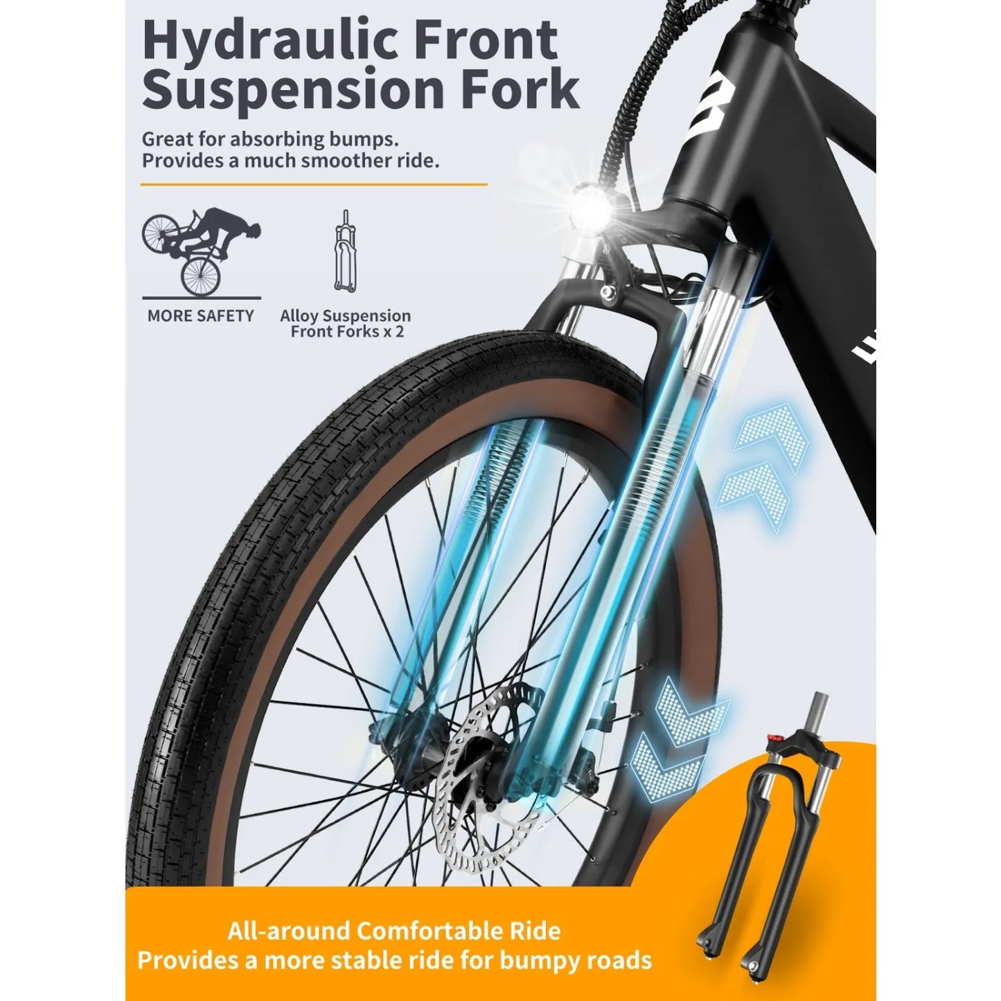 LUCKEEP C26 Aldult EBike 750W Motor 48V15AH Removable Battery City Electric Bikes 26*3.0-inch Off-road Mountain Electric Bicycle