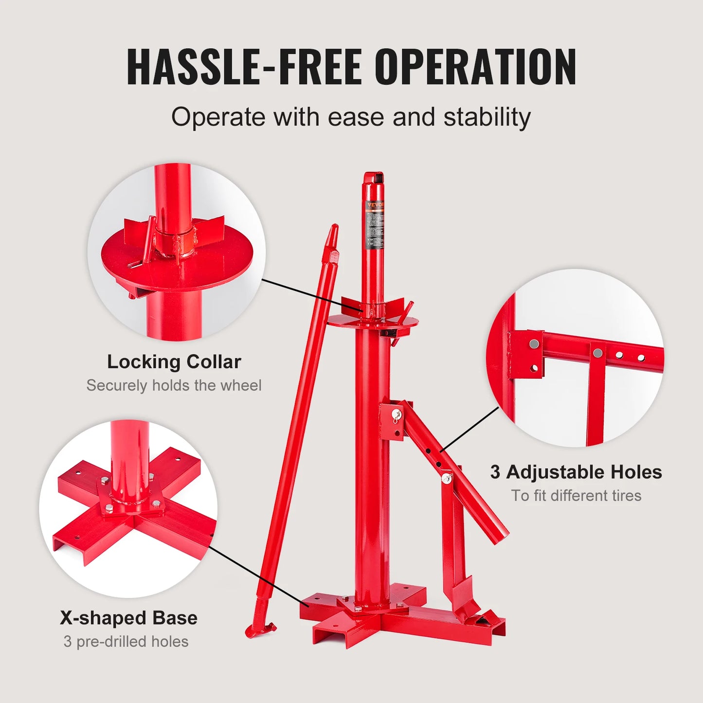 SucceBuy Portable Manual Tire Changer Bead Breaker Tool Portable Hand Bead Breaker Mounting Tool for Car Truck Motorcycle Garage