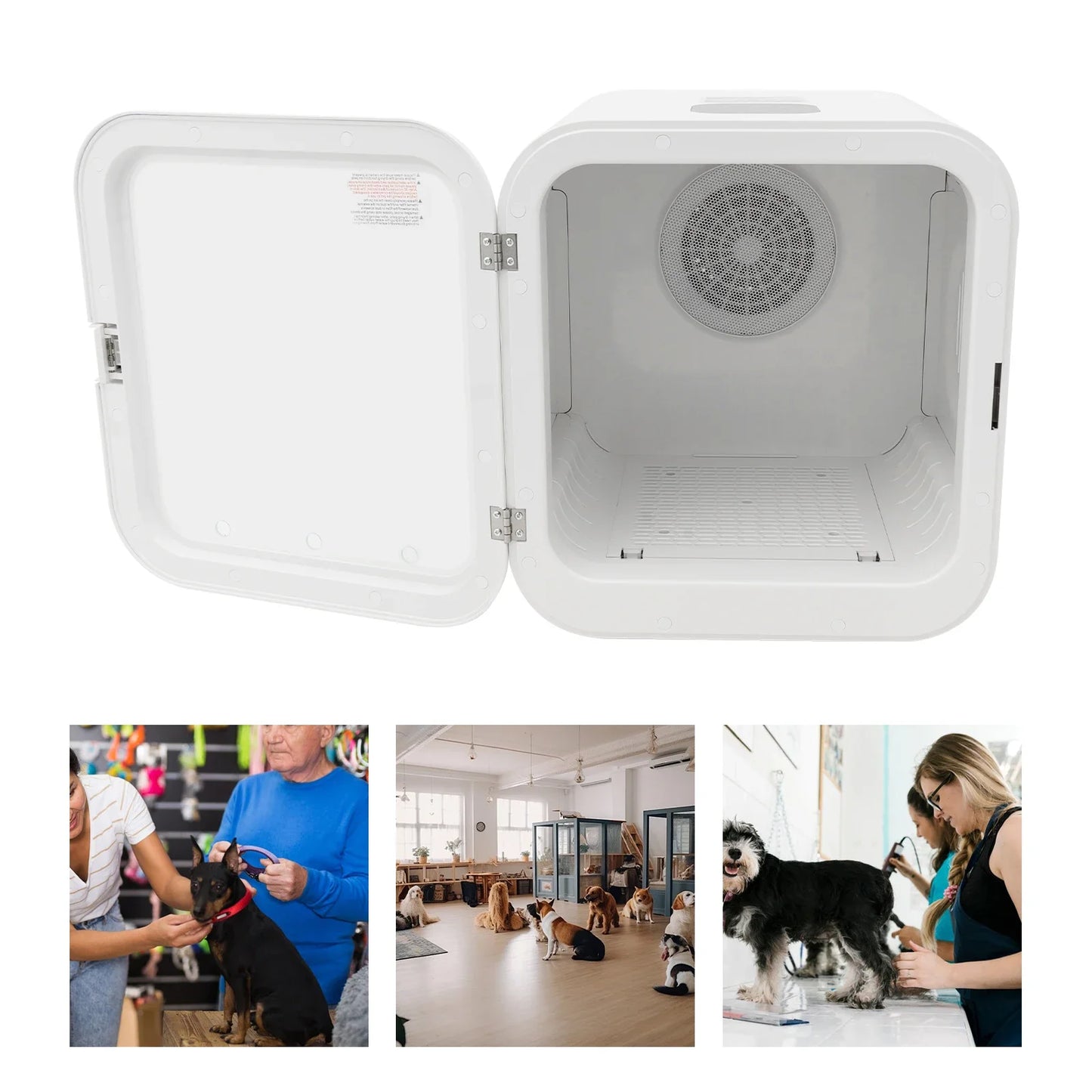 Professional Pet Dryer Box, 800W Adjustable Temperature (71-113°F) for Dogs/Cats, 35dB Quiet Operation, Fits Pets Up to 22lbs