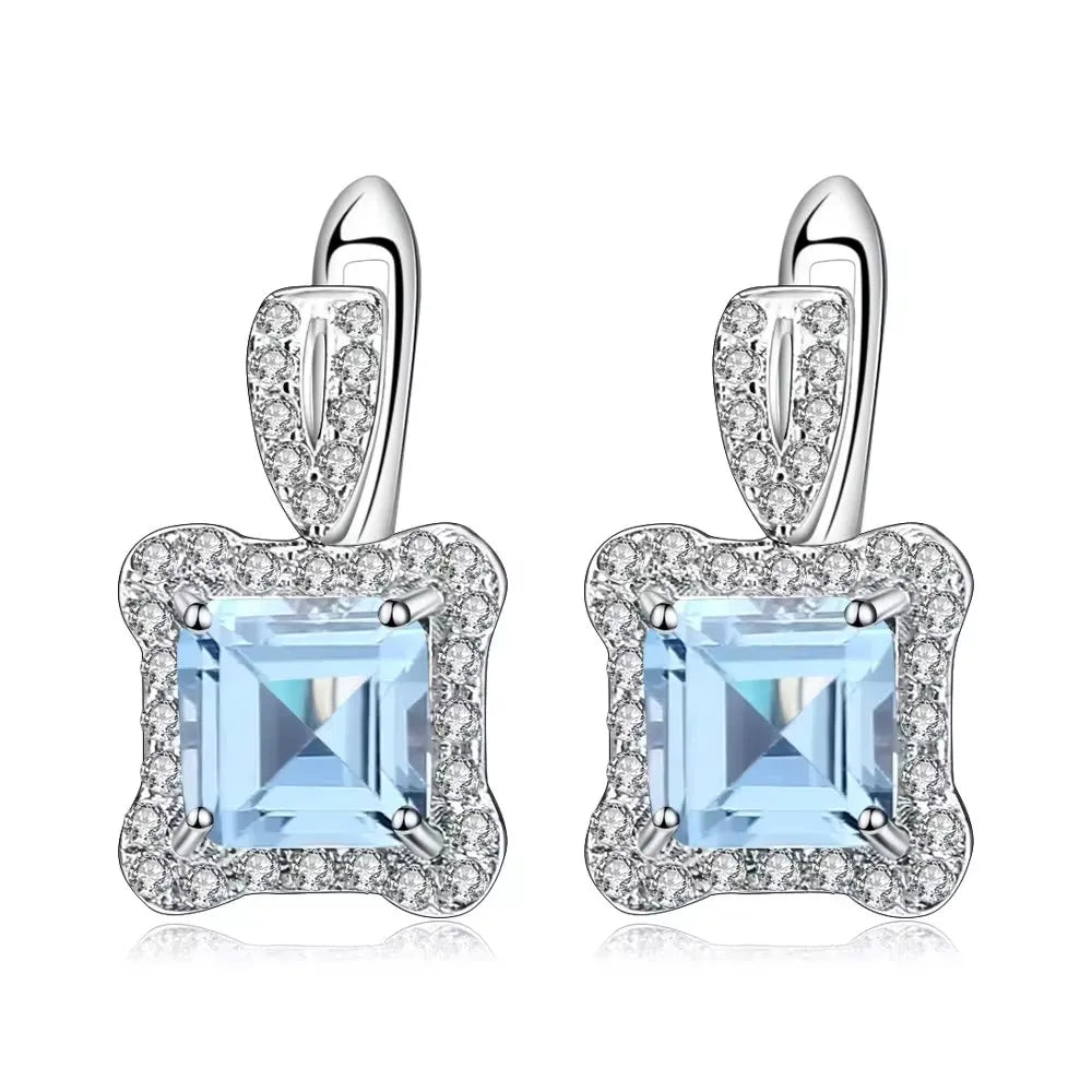 GEM'S BALLET Onyx Earrings 3.77Ct Natural Green Agate Gemstone Earrings 925 Sterling Silver Vintage Stud Earrings For Women