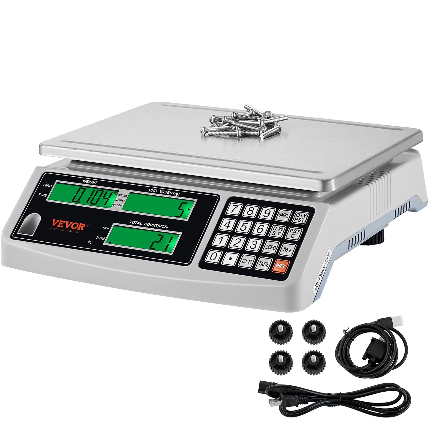 SucceBuy 15KG Precision Digital Counting Scale Electronic Balance Weight Scale with LCD Screen and RS232 Port for Parts and Coins