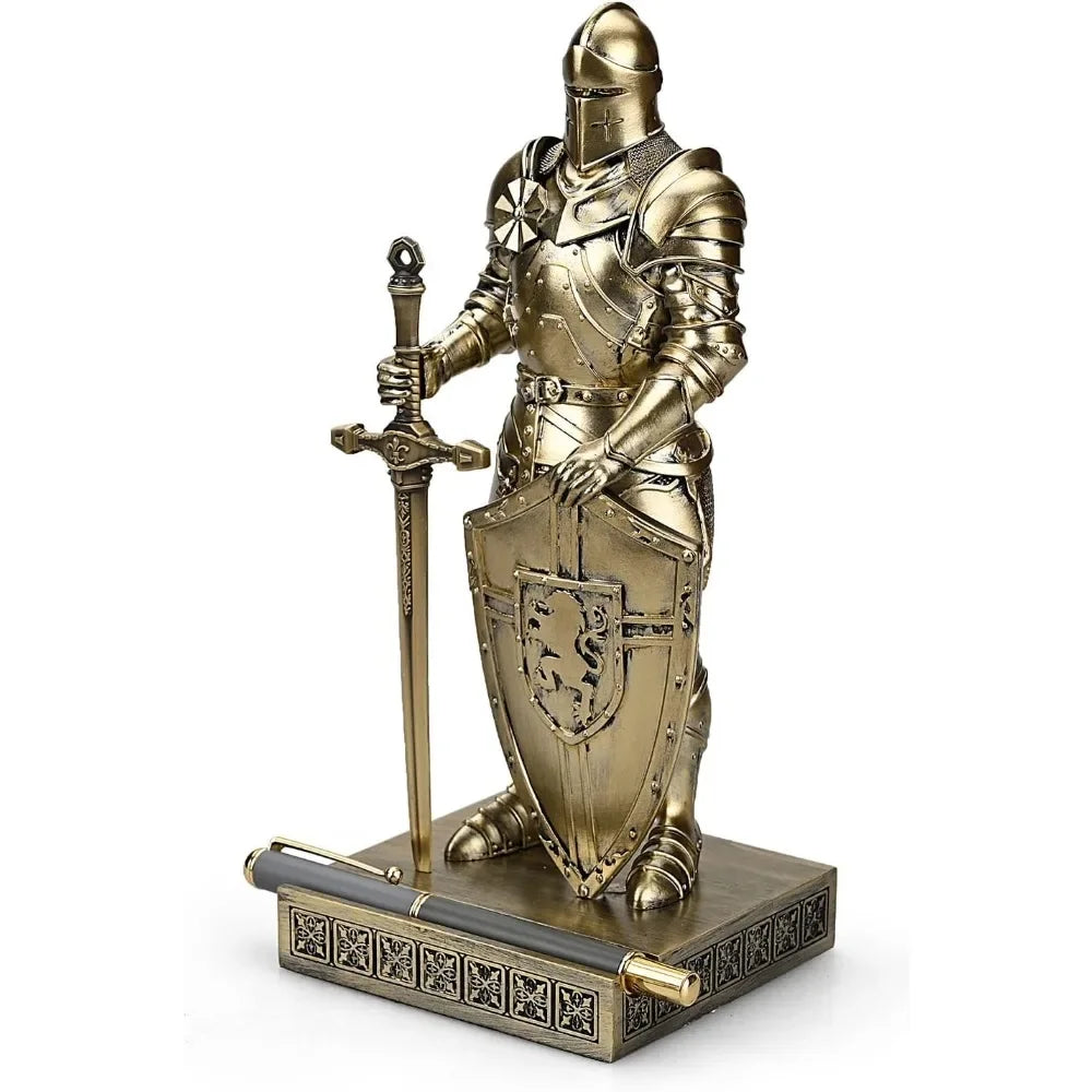 King's Guard decorated Knight statue Desk, desk accessories Pen holder Pen holder Office and home paperweight