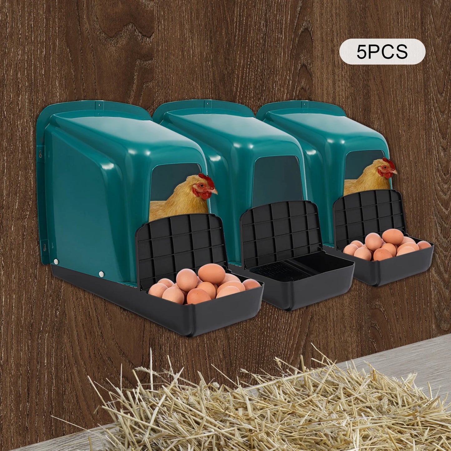 5PCS Chicken Nesting Box Ventilated Chicken Laying House Egg Collection for Chicken Coop Home Farmhouse