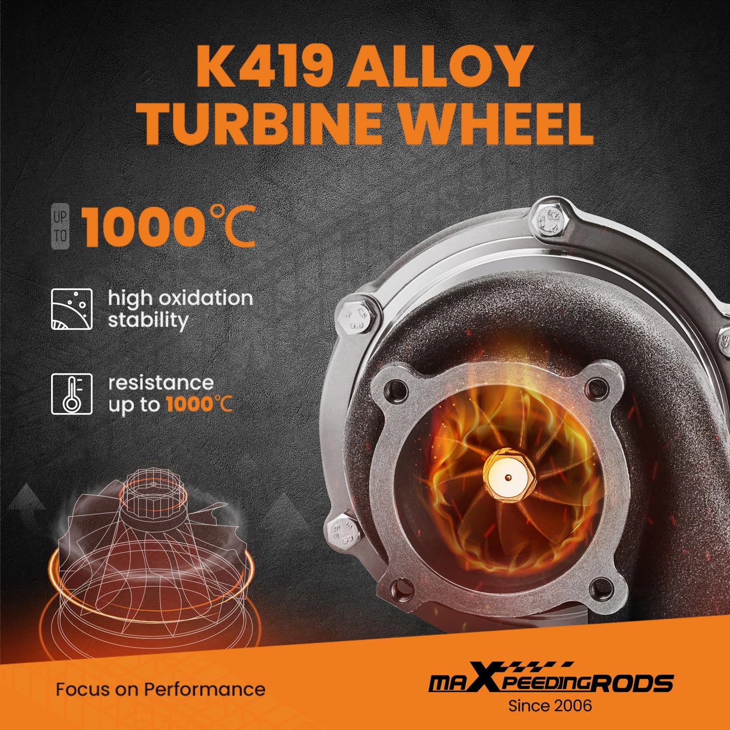 Billet GT35 GT3582 Turbo A/R .63 Com .70 T3 Wate Universal Turbocharger 4/6 Cyl