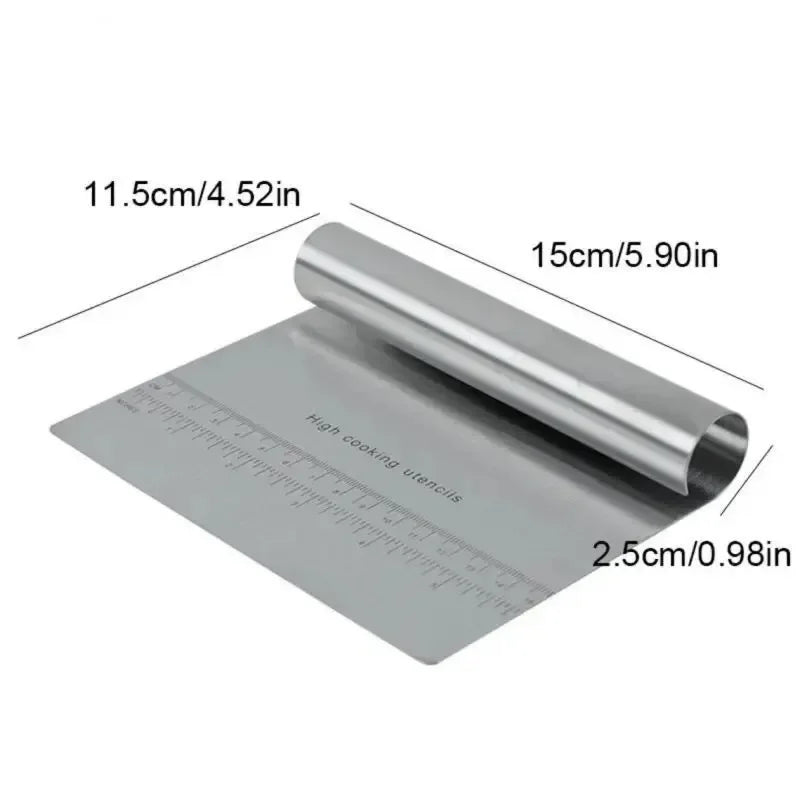 Stainless Steel Scraper Cake Sachima Cream Scraper Sausage Flour Scraper Cut Dough Baking Scraper Multifunctional Cutting Knife