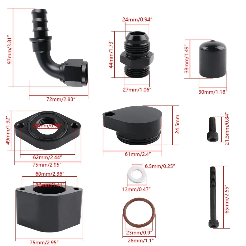 Reroute Engine Ventilation Kits For 2011-20 FORD 6.7L Powerstroke CCV PCV Car Engine Accessories Cooling System Parts