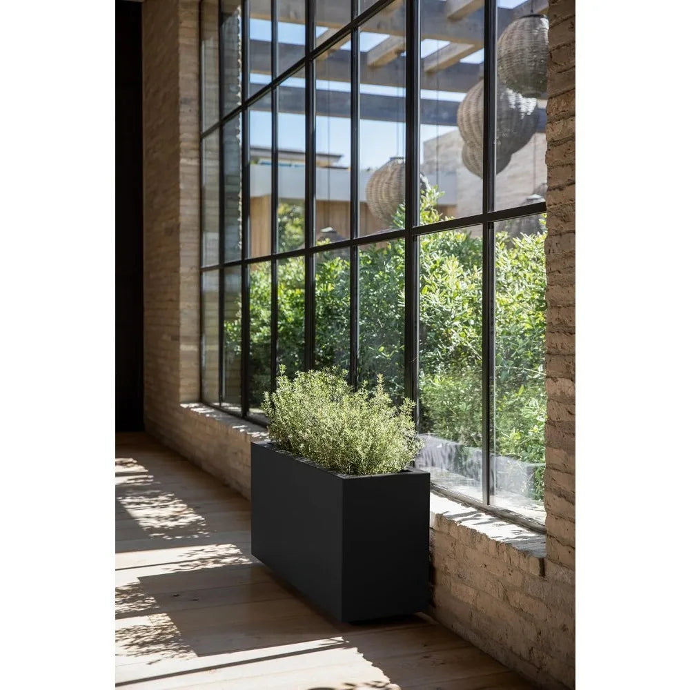 Series Long Box Planter - Large Rectangular Planter for Indoor or Outdoor Patio/Porch | Durable All-Weather