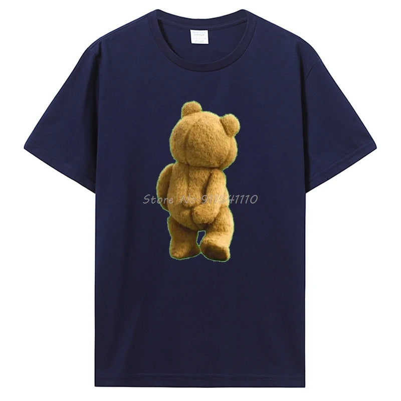 Ted Bear Scratching His Ass T-Shirt Casual Cotton Tops Tees Fitness T Shirt Oversized Unisex Streetwear Tshirt Men's Clothing