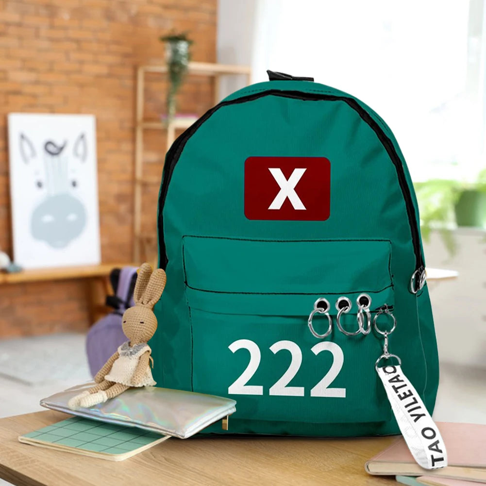 Unisex Solid Printing School Handbags Korea Game Season2 Shoulder Bags Student Large Capacity Outdoor Sports Daypacks