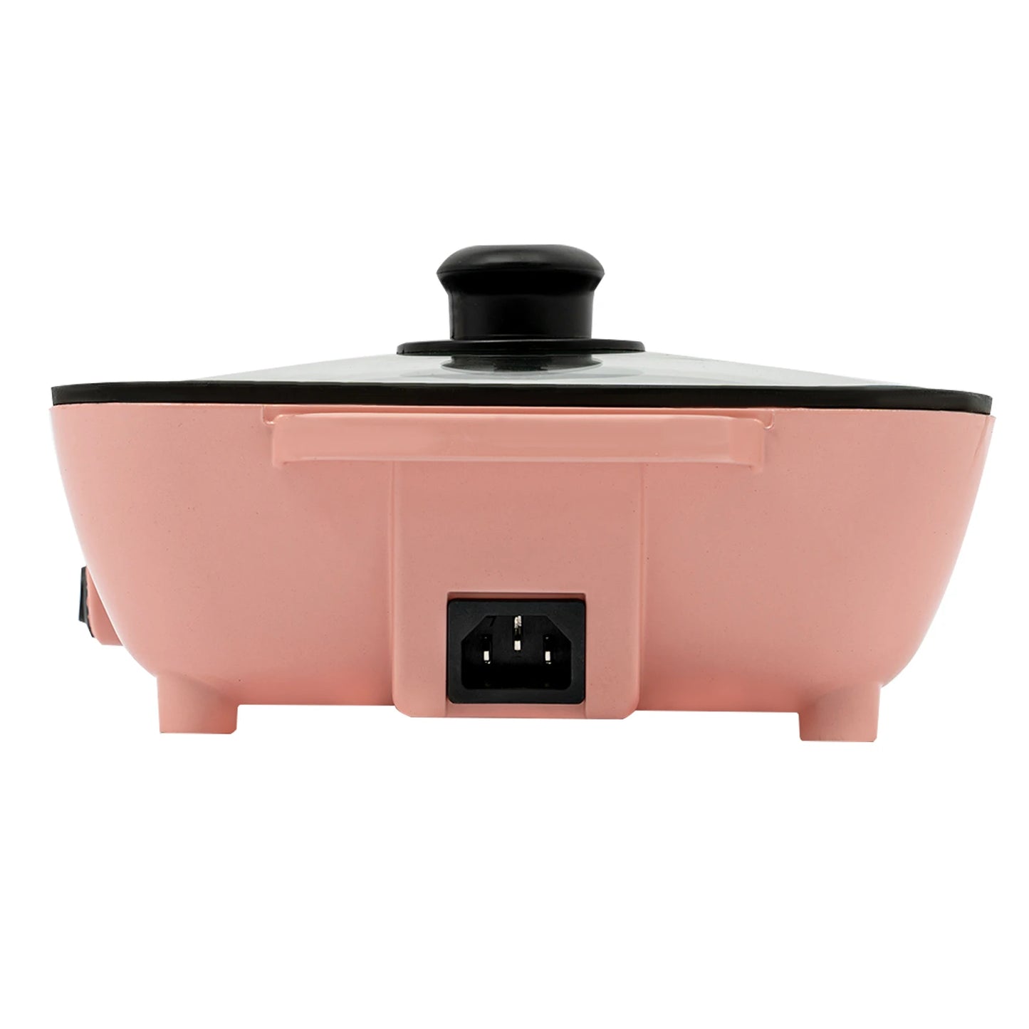 2-in-1 Electric Hot Pot for Kitchen, Non-stick Baking Pan, Smokeless BBQ Grill Pan for 1-4 People 110V, Pink