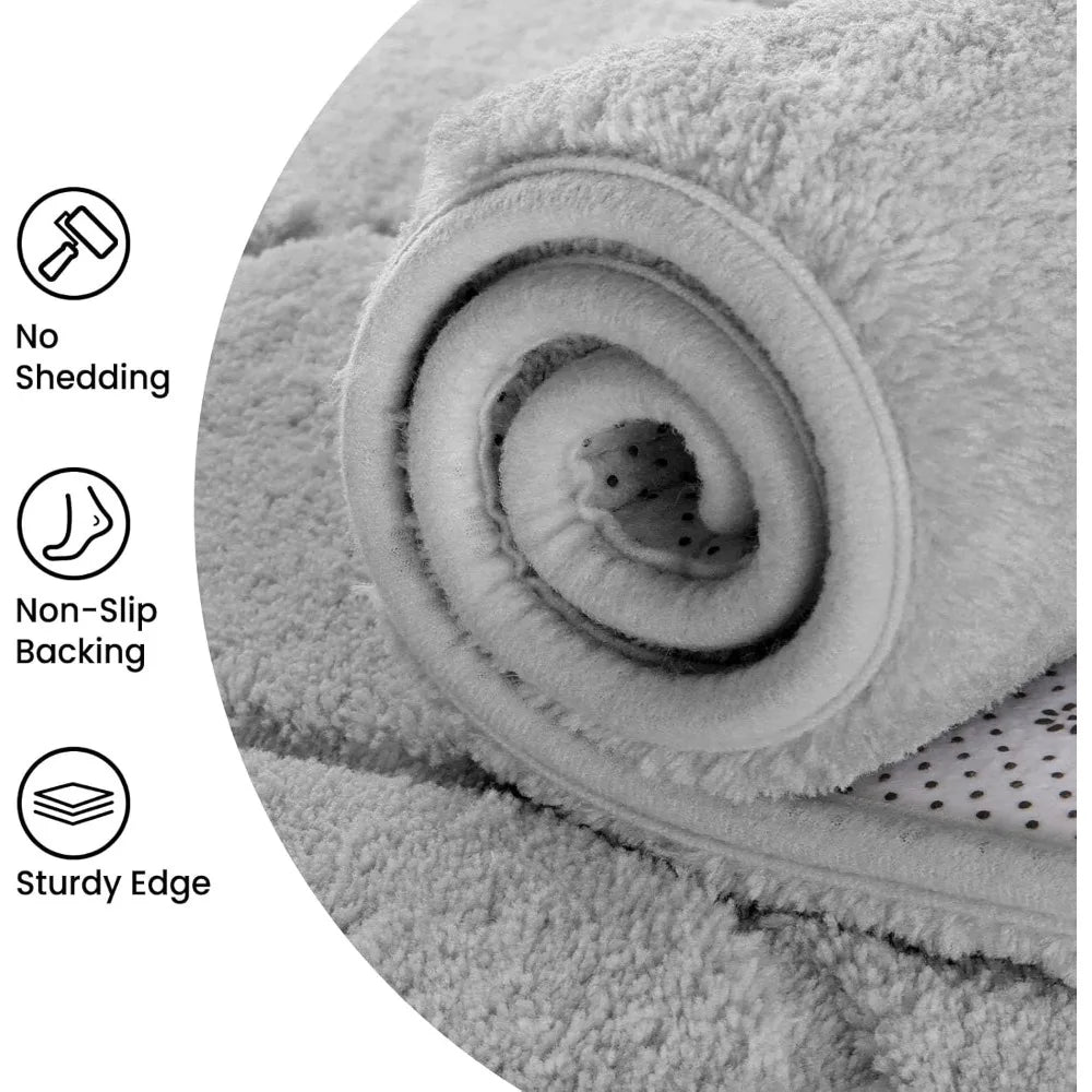Area Rugs 9x12 Living Room, Soft Large Area Rug Fluffy Grey Rugs for Bedroom,Machine Washable Area Rug Non Slip Carpet Rug for