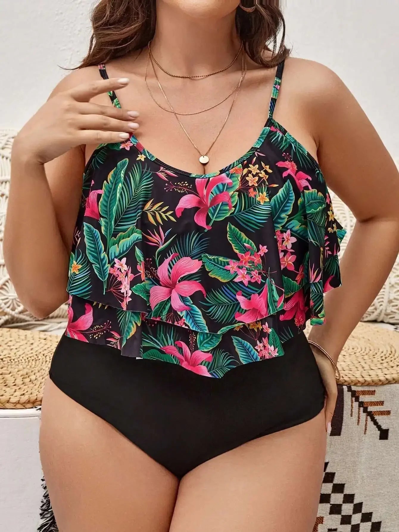 Hot Selling Plus Size Split Swimsuit Women's Bikini Tight Gathering Backless High-end Split Swimsuit Women Elegantes Casual Y2k
