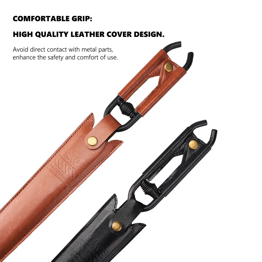 New Outdoor Camping Fire Poker Thickened Anti-scald Carbon Steel Fire Poker Picnic BBQ Lightweight Portable BBQ Tools