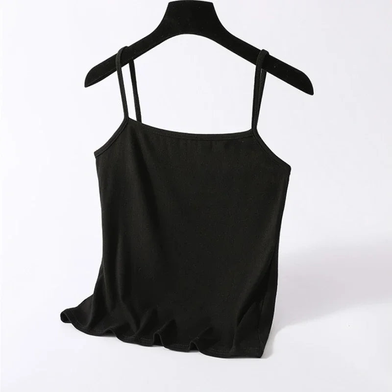 2025 Plus Size Woman Clothing Camisole Sexy Summer Fashion Thin Camis Korean Style Spaghetti Strap Sleeveless Tank Tops