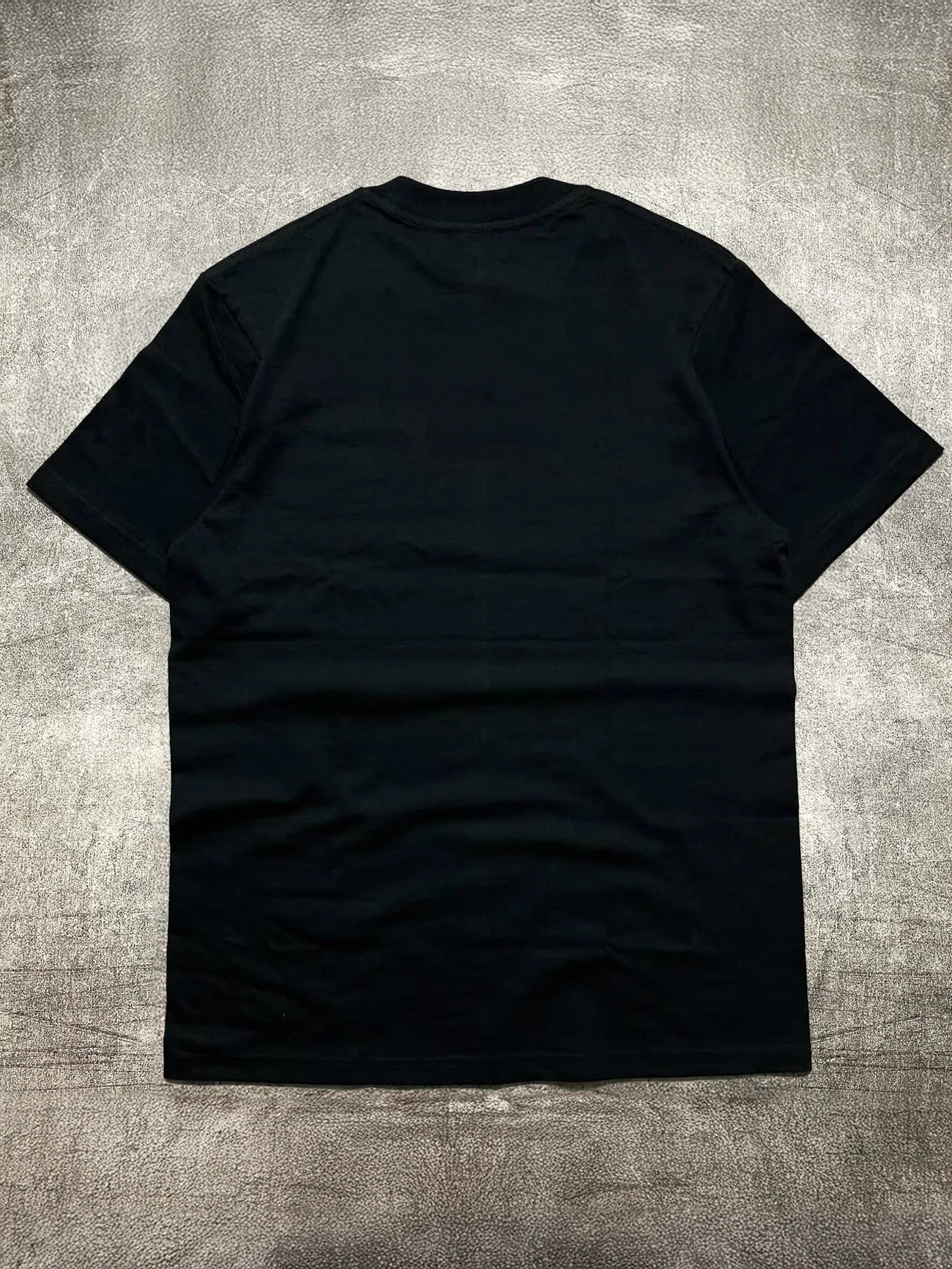 Men's Heat Transfer Print Cotton Round Neck Short Sleeve T-Shirt - Fried Chicken Food Theme Design, Black 200g