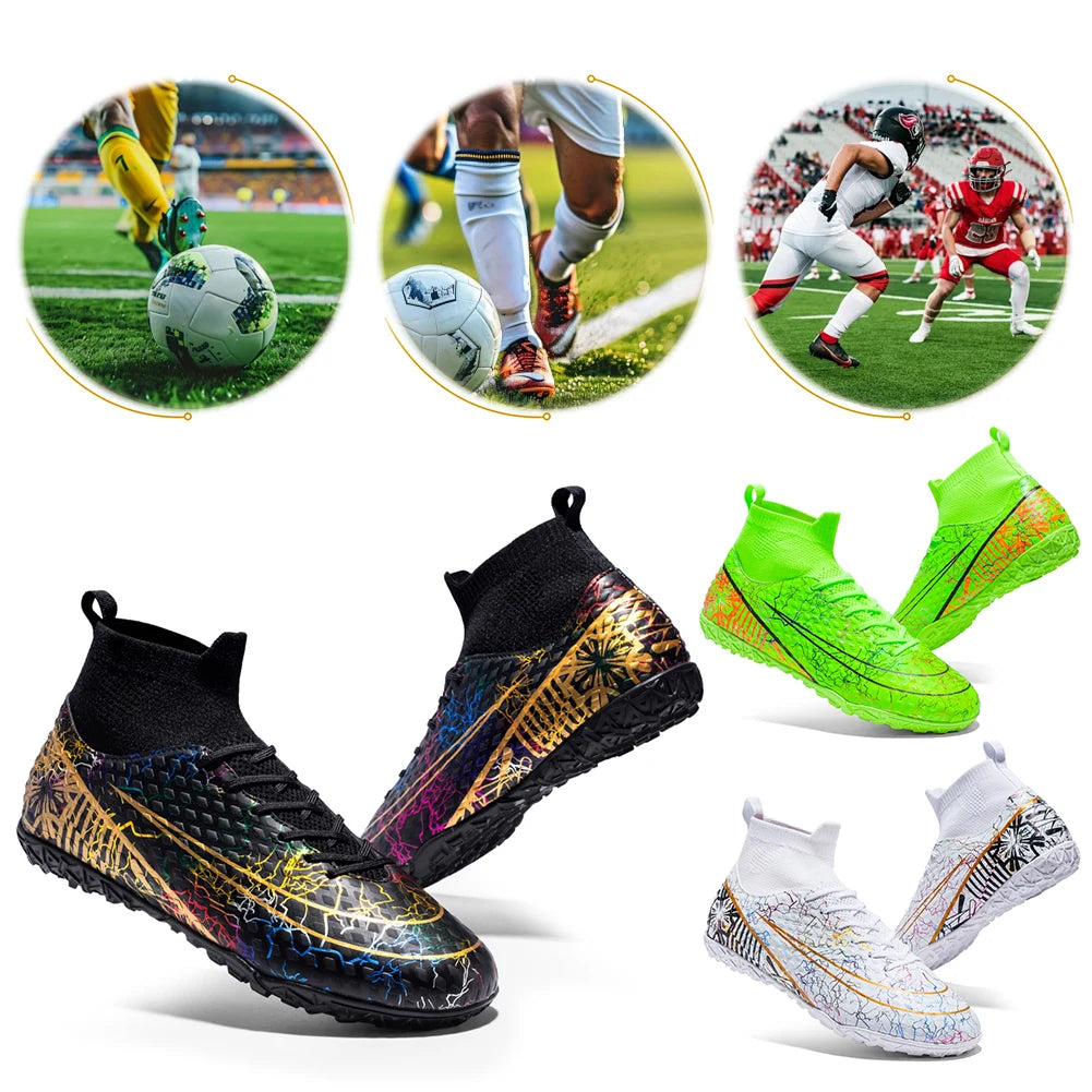 Men's and Women's Football Cleats Lightweight Outdoor Football Shoes Sports Sneaker Rugby Boots