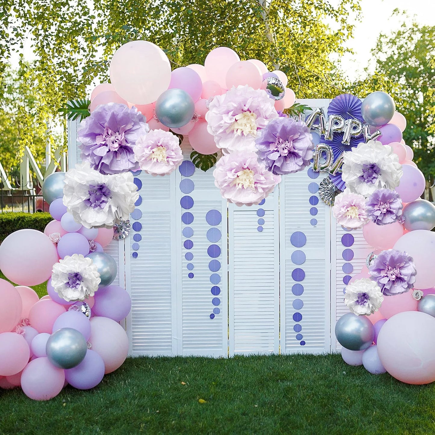 12Pcs Handmade Tissue Paper Flowers Set for Party Backdrop Wedding Birthday Craft Decoration DIY Floral Theme