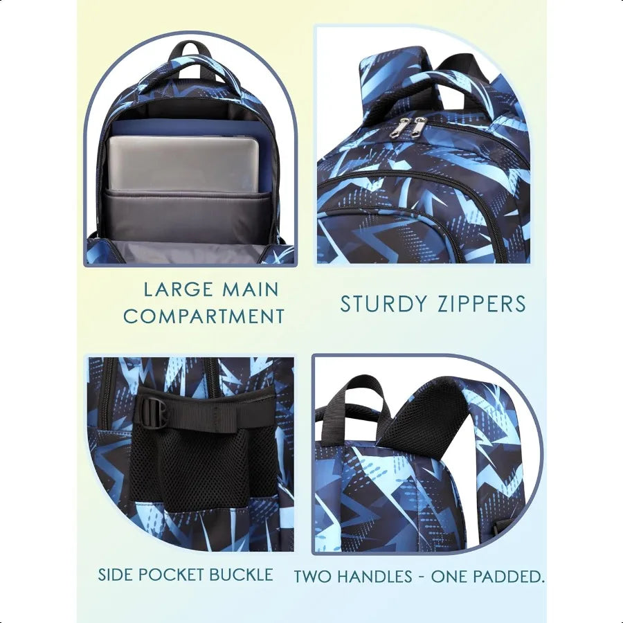 Backpack for Boys Elementary Primary Middle School Bags for Child Bookbags Back to School Gifts with Tablet Sleeve Large Compar