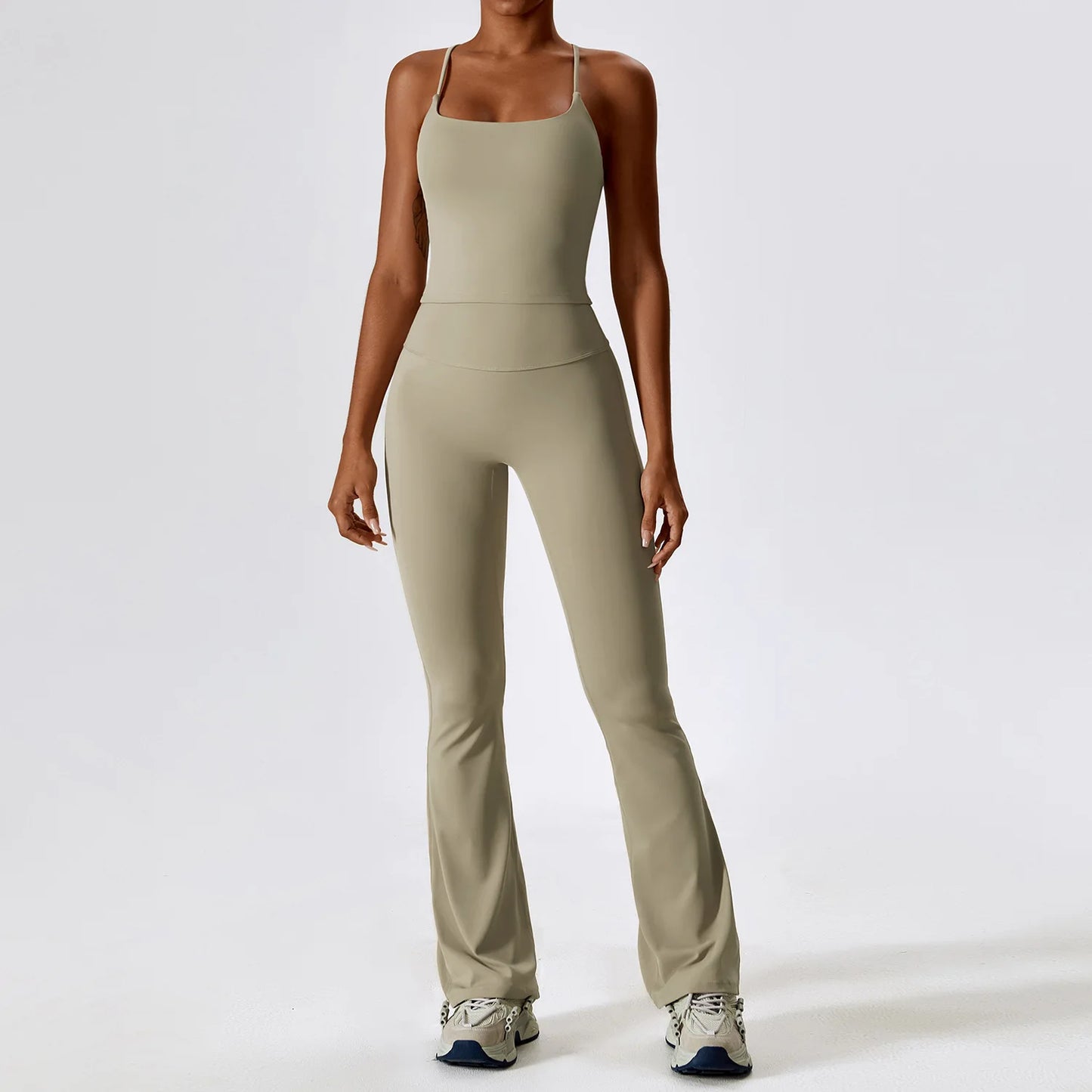 Naked Feeling Stretch Women Shockproof Workout Yoga Clothing Suit Running Quick Dry Tight Yoga Clothing Female Gym Workout Sets