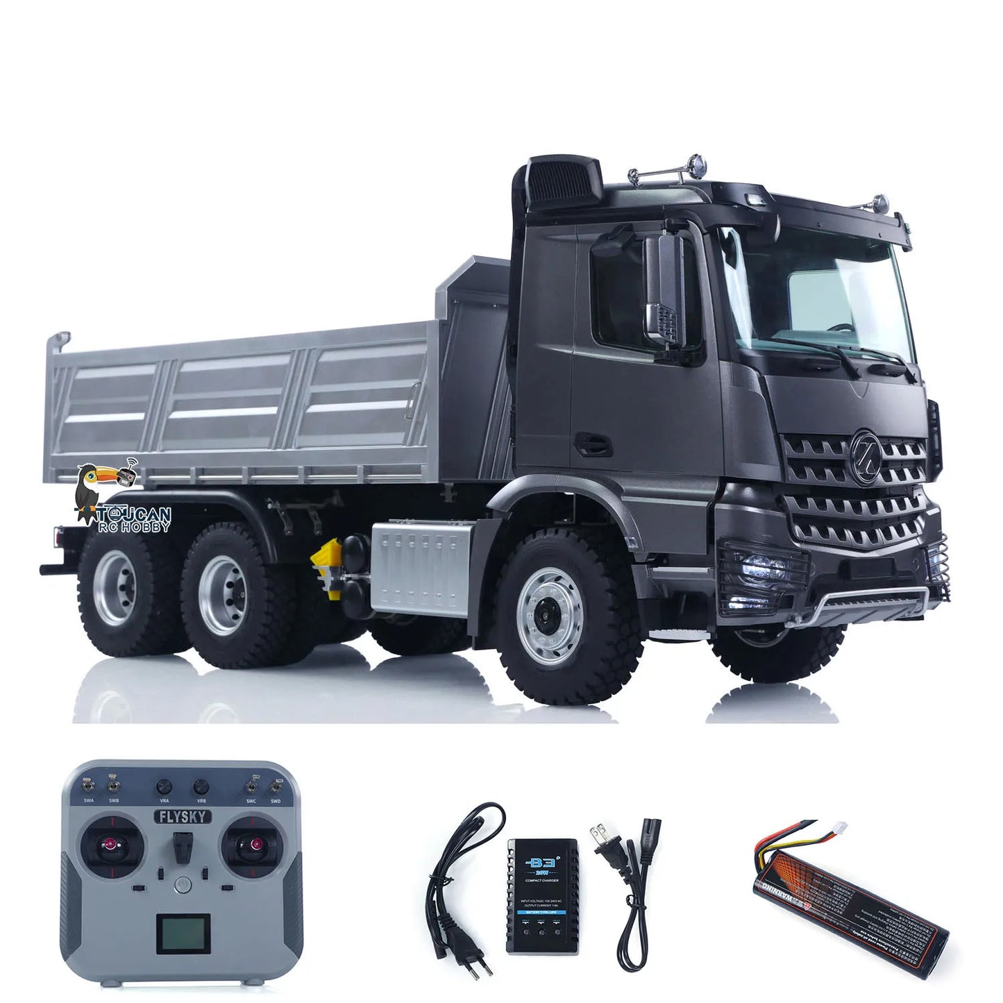 1/14 RTR New 2.4G RC Electric Lifting Dumper 5702 Model 6×6 Remote Control Tipper Lifting Rod Vehicle Sound Light Motor Car Toy