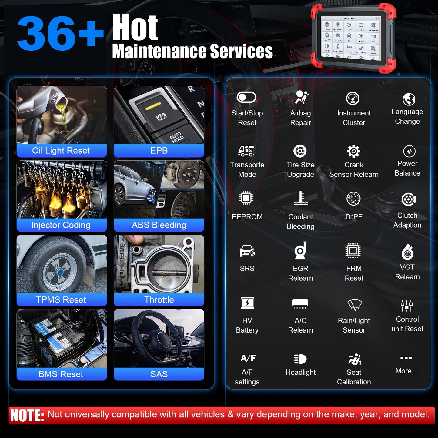 XTOOL D7 V2.0 OBD2 Scanner All System Car Diagnostic Tool Bi-directional Automotive Tool ECU Coding with 39+ Service Function