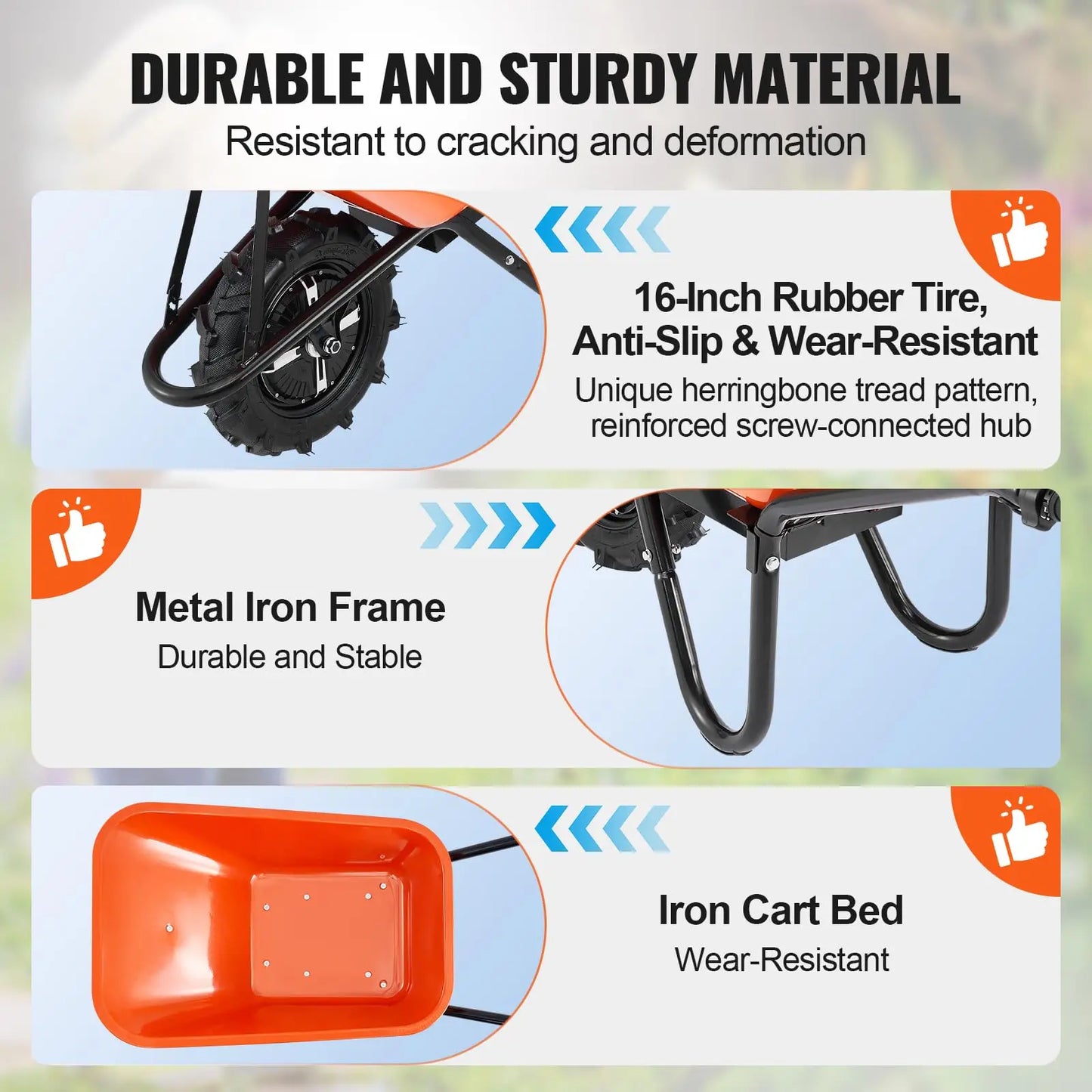 Electric unicycle, 500W power multifunctional garden truck dump truck, 330-pound capacity, courtyard cart, and lawn farm truck