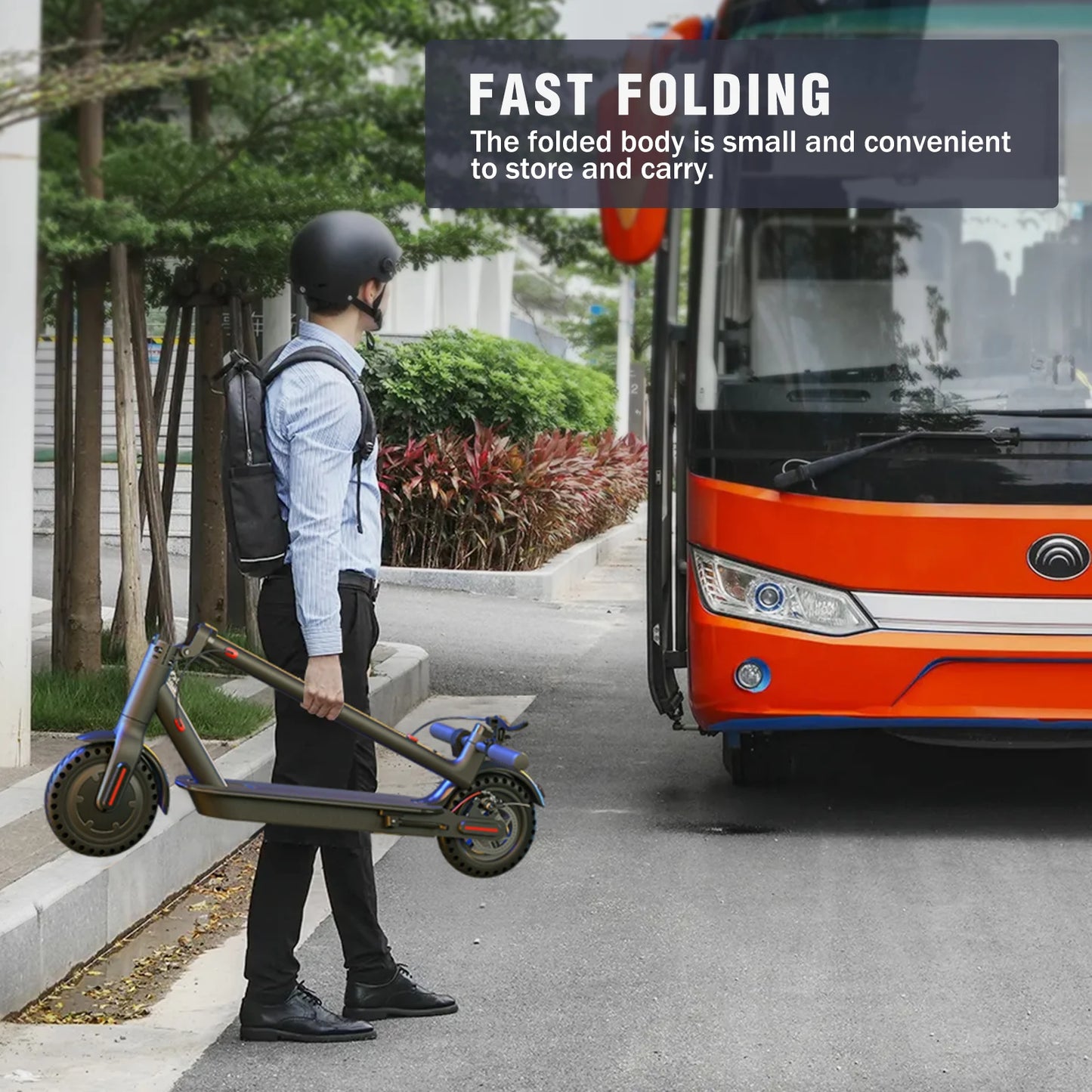 Lightweight Commuter Electric Scooter for Adults with Explosion Proof Tires Dual Brake System and APP Support