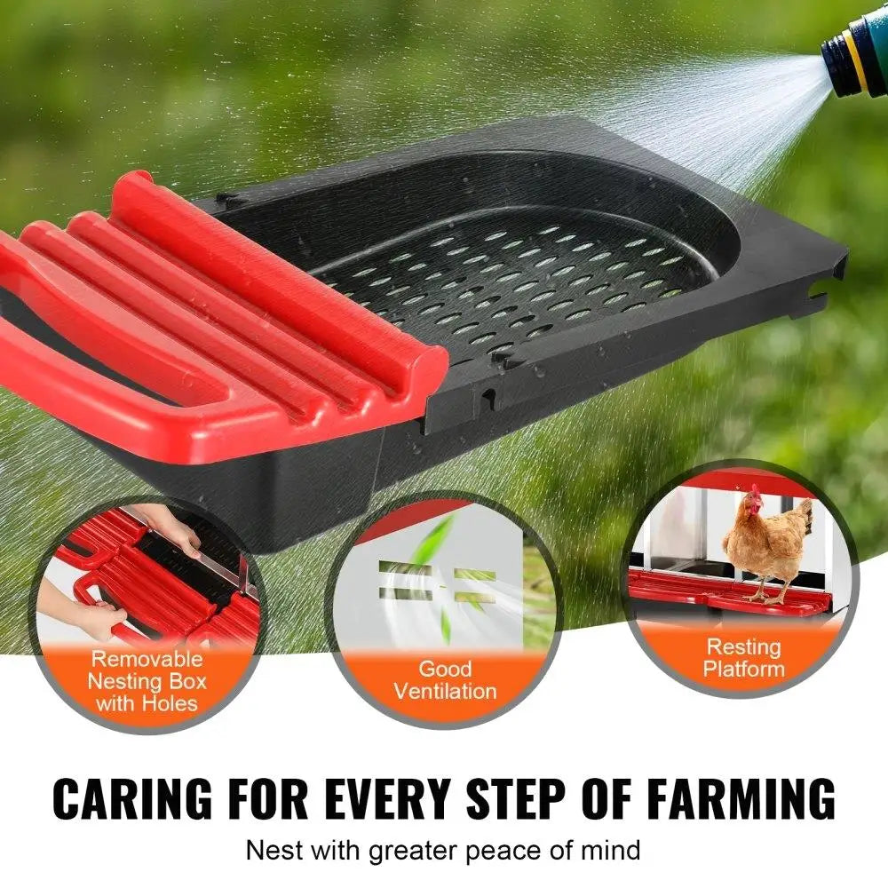 8 Compartment Chicken Nest Box with Inclined Design for Easy Access and Cleaning Ideal for Farm Use