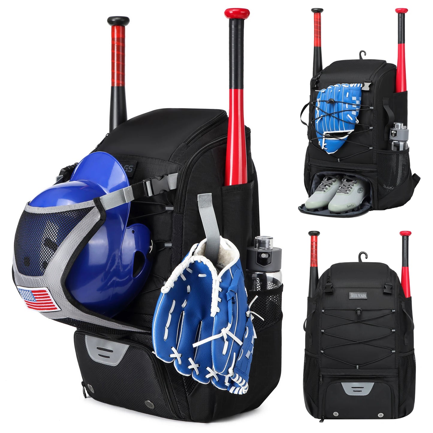 Softball Equipment Bag Baseball Backpack with Shoe Compartment Softball Bag for Youth Large Capacity Sport Baseball Backpack