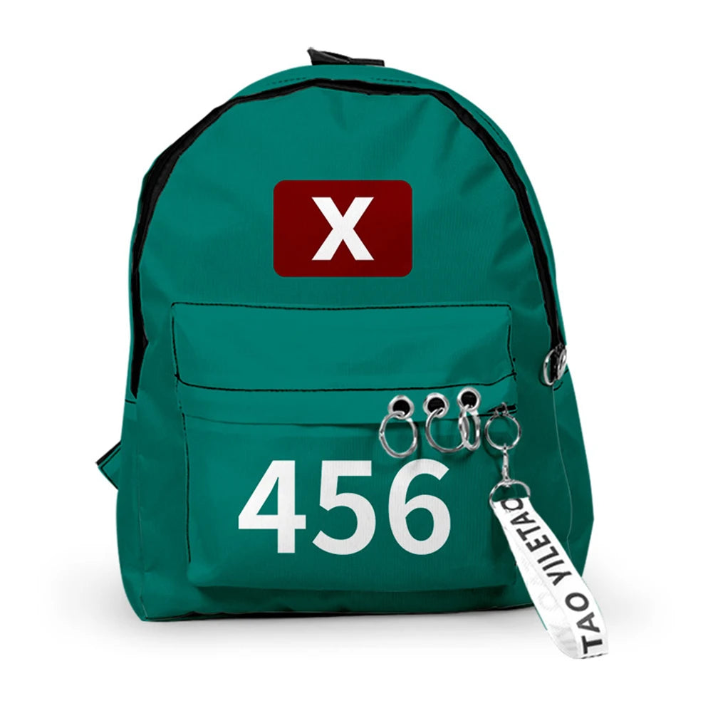 Unisex Solid Printing School Handbags Korea Game Season2 Shoulder Bags Student Large Capacity Outdoor Sports Daypacks