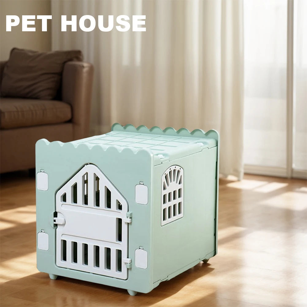 Plastic Cat House Stackable Feral Cat Shelter Waterproof Pet Shelter for Cats with Escape Door for Outdoor Indoor