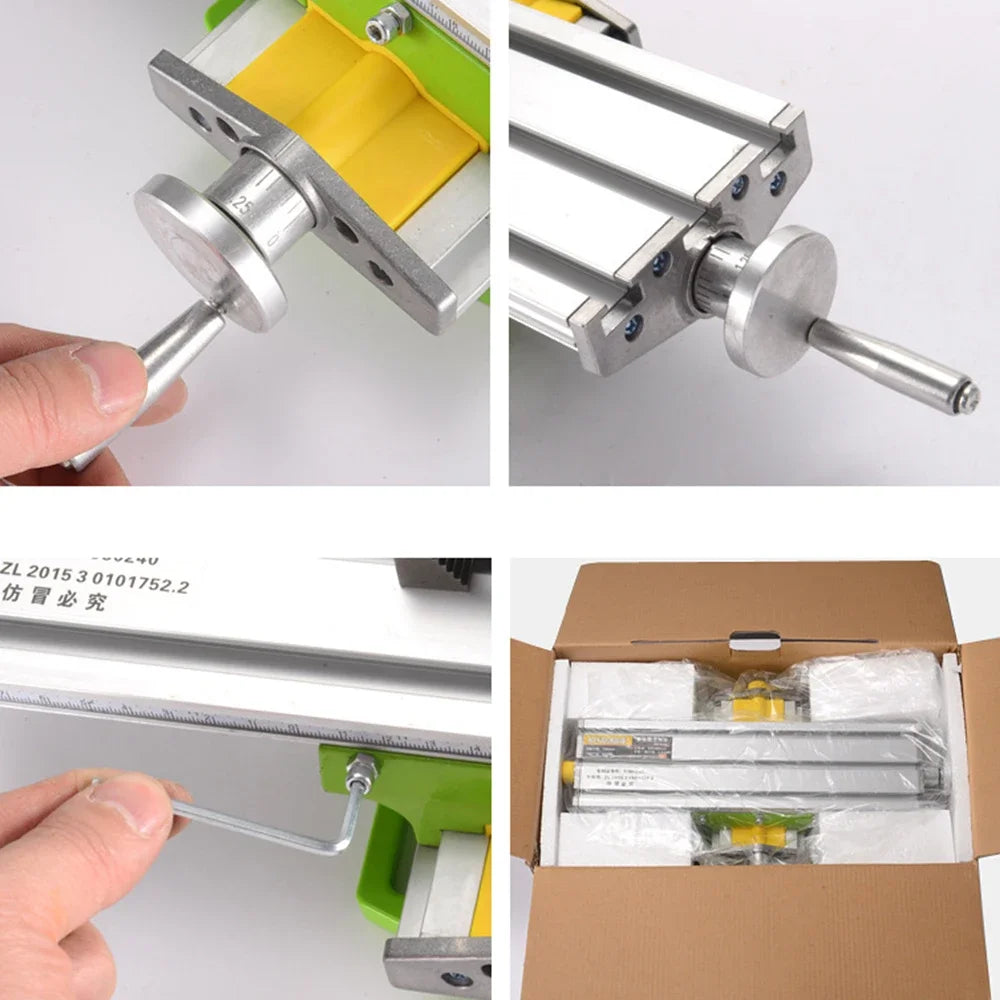 ALLSOME MINIQ Multifunction Drill Vise Fixture Working Table Mini Precision Milling Machine Worktable