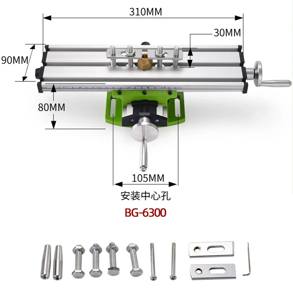 ALLSOME MINIQ Multifunction Drill Vise Fixture Working Table Mini Precision Milling Machine Worktable
