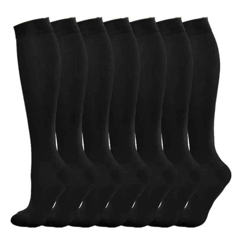 3/6/7Calf Compression Socks Men Medical Varicose Veins Diabetes Edema Sports Socks Running Football Basketball Riding Knee Socks