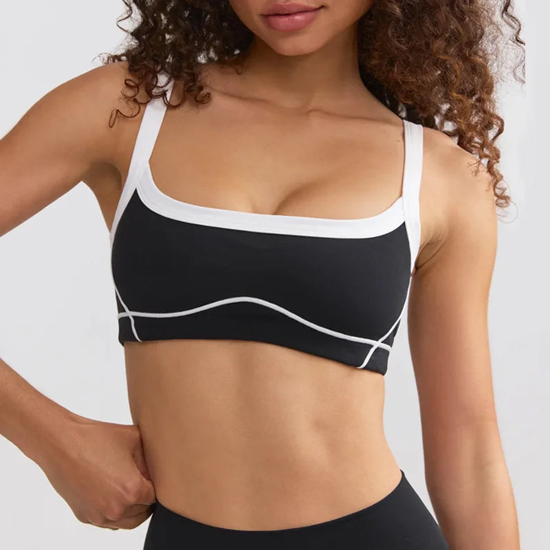 New Yoga Set Workout Clothes for Women Sports Bra Shorts Leggings Two-piece Set Outfits Pink Contrast Gym Set Tracksuit Women