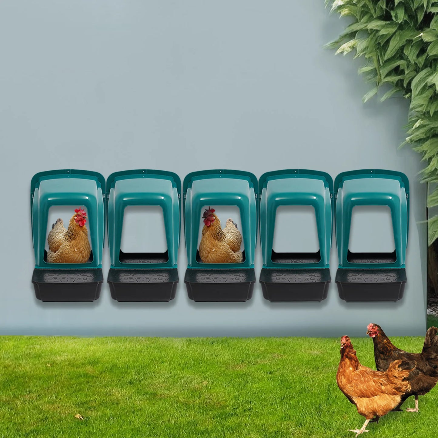 5PCS Chicken Nesting Box Ventilated Chicken Laying House Egg Collection for Chicken Coop Home Farmhouse