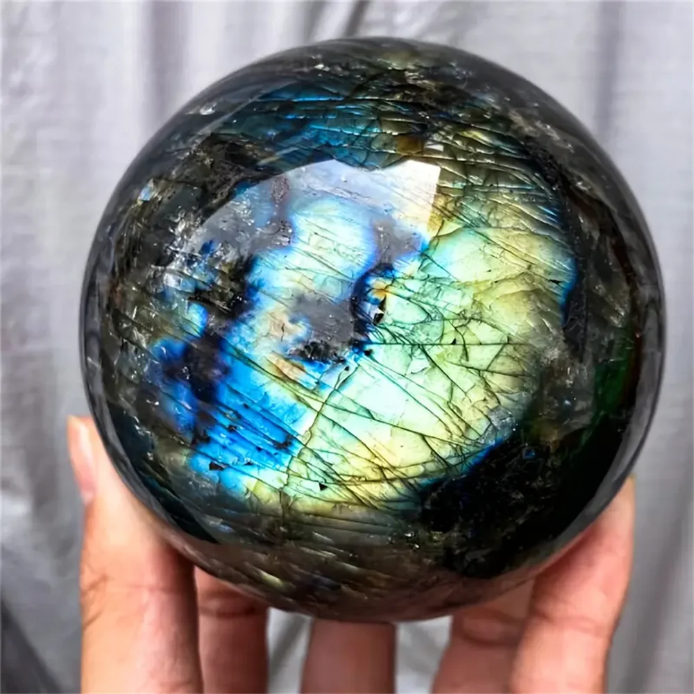 1pc astonishing blue light violet tourmaline crystal ball - natural quartz ball, used for home decoration,